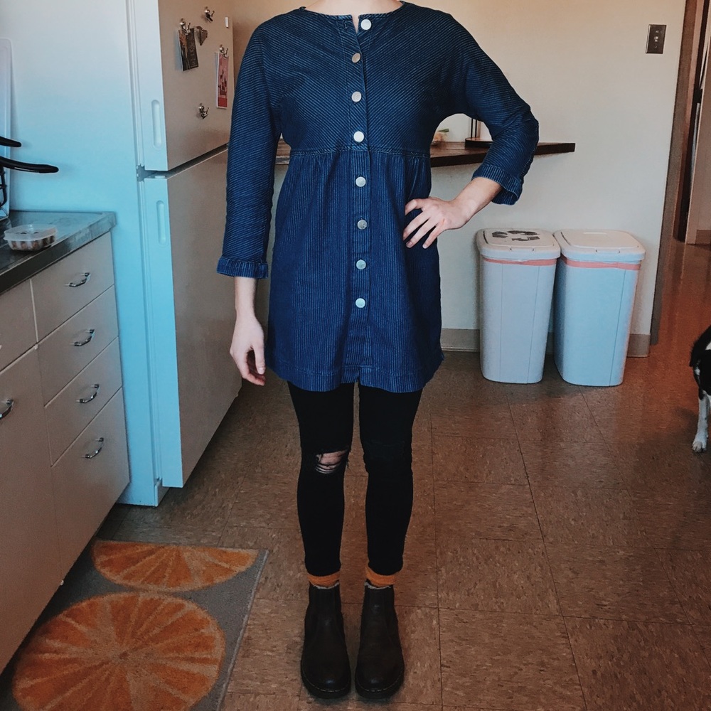 DENIM MINI DRESS - Picture 3 of 4